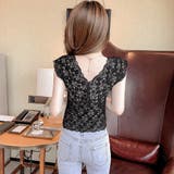 花柄 総レース トップス Vネック 透け感 | Miniministore | 詳細画像12