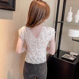 花柄 総レース トップス Vネック 透け感 | Miniministore | 詳細画像9