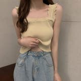 リブニット トップス スクエアネック | Miniministore | 詳細画像8