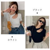 カットソー 肩スリットセクシーTシャツ | Miniministore | 詳細画像2