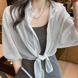 裾リボン結び シャツブラウス 韓国風 オフィスカジュアル | Miniministore | 詳細画像8