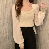 シャツブラウス 袖切り替え ニットソー | Miniministore | 詳細画像10