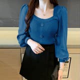 シャツブラウス 袖切り替え ニットソー | Miniministore | 詳細画像17