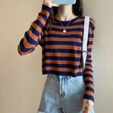 ボーダー柄ニットトップス レディース | Miniministore | 詳細画像11