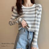 ボーダー柄ニットトップス レディース | Miniministore | 詳細画像7