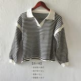 ボーダーニット 襟付きトップス 着やせ | Miniministore | 詳細画像4