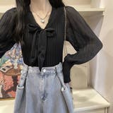 プリーツ リブニット トップス 異素材 | Miniministore | 詳細画像9