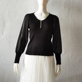 ニットトップス レディース シフォン袖 | Miniministore | 詳細画像11 
