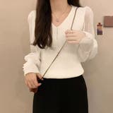 ニットトップス レディース シフォン袖 | Miniministore | 詳細画像5 