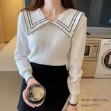 リブニットトップス 長袖 襟付きニット | Miniministore | 詳細画像5