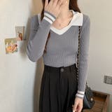 ニットトップス Vネック 襟付きニット | Miniministore | 詳細画像10