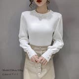 リブニットトップス 袖口ボタン 着やせ | Miniministore | 詳細画像5 