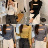 ニットトップス 胸開き ニットウエア | Miniministore | 詳細画像2 