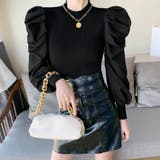 ニットトップス 重ね着風 リブニット | Miniministore | 詳細画像7 