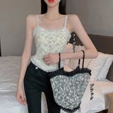 花柄キャミソール レディース カップ付き | Miniministore | 詳細画像2 