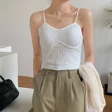 リブキャミソール レディース カップ付き | Miniministore | 詳細画像4
