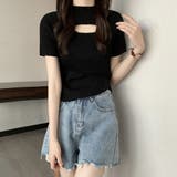 胸開きサマーニット レディース 韓国風 | Miniministore | 詳細画像5 