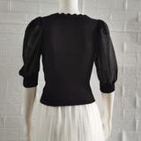 ニットブラウス 異素材切り替え 韓国風 オフィスカジュアル | Miniministore | 詳細画像14