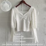 レース切り替え ニットトップス 韓国風 オフィスカジュアル | Miniministore | 詳細画像3