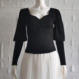 レース切り替え ニットトップス 韓国風 オフィスカジュアル | Miniministore | 詳細画像7