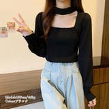 チョーカー風 リブニットトップス 韓国風 | Miniministore | 詳細画像6