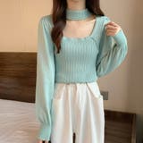 チョーカー風 リブニットトップス 韓国風 | Miniministore | 詳細画像9