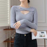 フロントクロス リブニット 韓国風 春秋 | Miniministore | 詳細画像12 