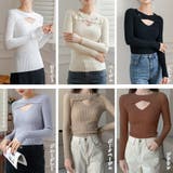 フロントクロス リブニット 韓国風 春秋 | Miniministore | 詳細画像2 