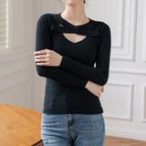 フロントクロス リブニット 韓国風 春秋 | Miniministore | 詳細画像6 