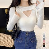 フロントオープンリブニット 韓国風 秋冬 | Miniministore | 詳細画像1 