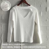 フロントオープンリブニット 韓国風 秋冬 | Miniministore | 詳細画像3 