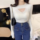 フロントオープンリブニット 韓国風 秋冬 | Miniministore | 詳細画像4 
