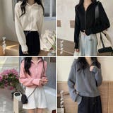 ジップアップニットブルゾン 韓国風 秋冬 | Miniministore | 詳細画像2 