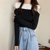 肩あきニットトップス バイカラー大人秋服 | Miniministore | 詳細画像4