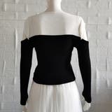 肩あきニットトップス バイカラー大人秋服 | Miniministore | 詳細画像9