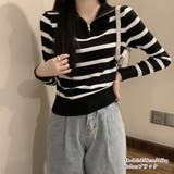 ハーフジップボーダー ニットプルオーバー | Miniministore | 詳細画像5