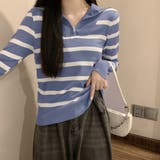 ハーフジップボーダー ニットプルオーバー | Miniministore | 詳細画像8