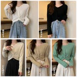 フロントツイスト ニットプルオーバー秋服 | Miniministore | 詳細画像2 