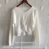 フロントツイスト ニットプルオーバー秋服 | Miniministore | 詳細画像3 