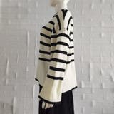 ボーダー柄ニットトップス サイドスリット | Miniministore | 詳細画像11 