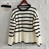 ボーダー柄ニットトップス サイドスリット | Miniministore | 詳細画像3 