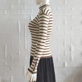 ボーダー柄ニットトップス タートルネック | Miniministore | 詳細画像11 