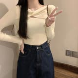 ツイスト リブニットトップス レディース | Miniministore | 詳細画像7 