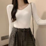 リブニットトップス レディース 韓国風 | Miniministore | 詳細画像4 