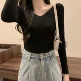 リブニットトップス レディース 韓国風 | Miniministore | 詳細画像6 