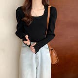 フィンガーホール ニットトップス 韓国風 | Miniministore | 詳細画像5