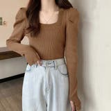 フィンガーホール ニットトップス 韓国風 | Miniministore | 詳細画像8