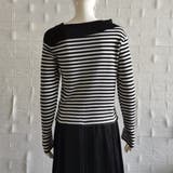 ワンショルダー ボーダー柄ニットトップス | Miniministore | 詳細画像9 