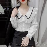 フォーマル シャツブラウス レース襟付き オフィスカジュアル | Miniministore | 詳細画像6 