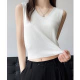 ニットタンクトップ Vネックサマーニット | Miniministore | 詳細画像6 